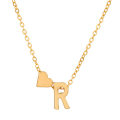 fashion love 26 english alphabet simple alloy necklace nhdp148728 By Trendy Jewels