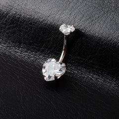 new zircon double heart-shaped navel nails creative piercing jewelry By Trendy Jewels