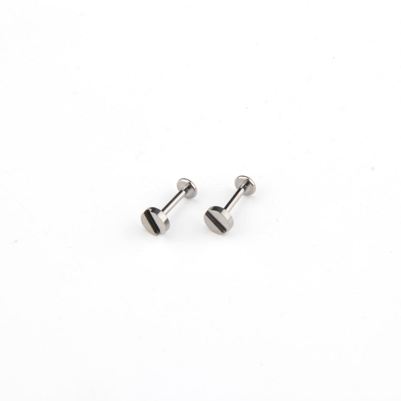 simple style solid color pure titanium lip stud in bulk By Trendy Jewels