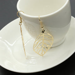 fashion leaf plating alloy no inlaid earrings By Trendy Jewels