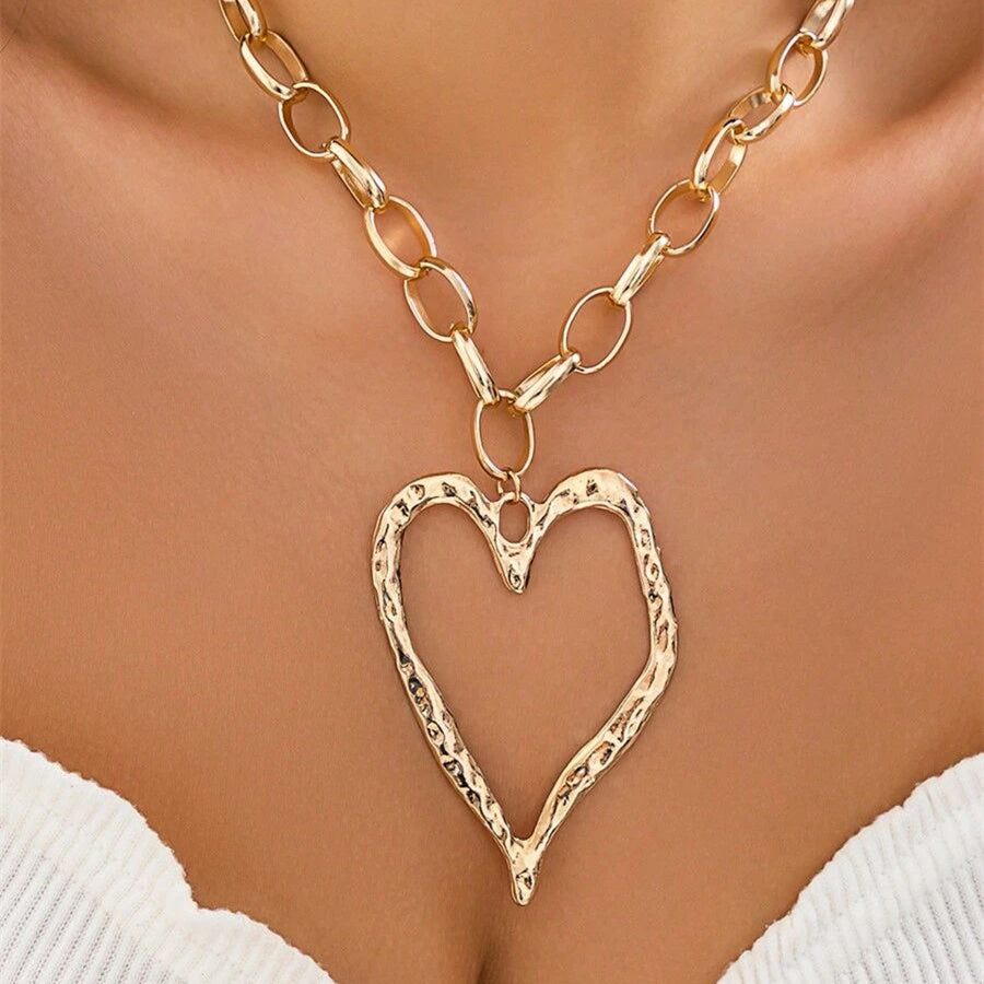 Simple Style Classic Style Heart Shape Zinc alloy Women's Pendant Necklace By Trendy Jewels