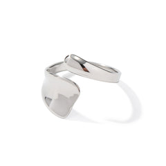 ins style streetwear geometric stainless steel asymmetrical open ring By Trendy Jewels