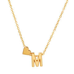 fashion love 26 english alphabet simple alloy necklace nhdp148728 By Trendy Jewels