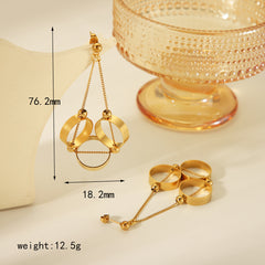 1 Pair IG Style Vintage Style Simple Style Round Tassel Solid Color Pearl Plating 304 Stainless Steel 18K Gold Plated Drop Earrings By Trendy Jewels