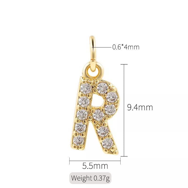 1 Piece Copper Zircon 14K Gold Plated Inlay Polished Pendant By Trendy Jewels