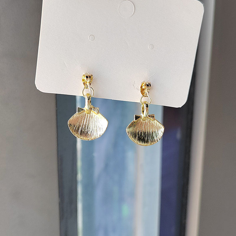 1 Pair Elegant Romantic Ocean Pearl Shell Inlay Titanium Steel Pearl Shell Drop Earrings By Trendy Jewels