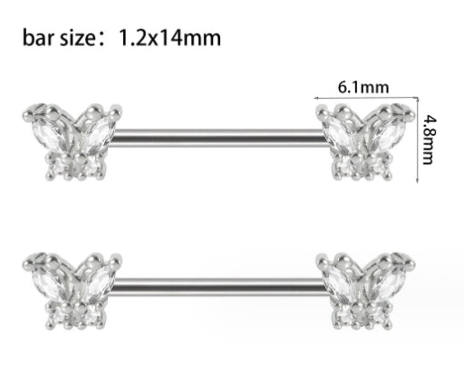 simple style flower stainless steel copper zircon body chain in bulk By Trendy Jewels