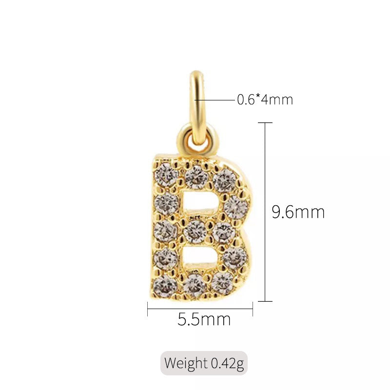 1 Piece Copper Zircon 14K Gold Plated Inlay Polished Pendant By Trendy Jewels