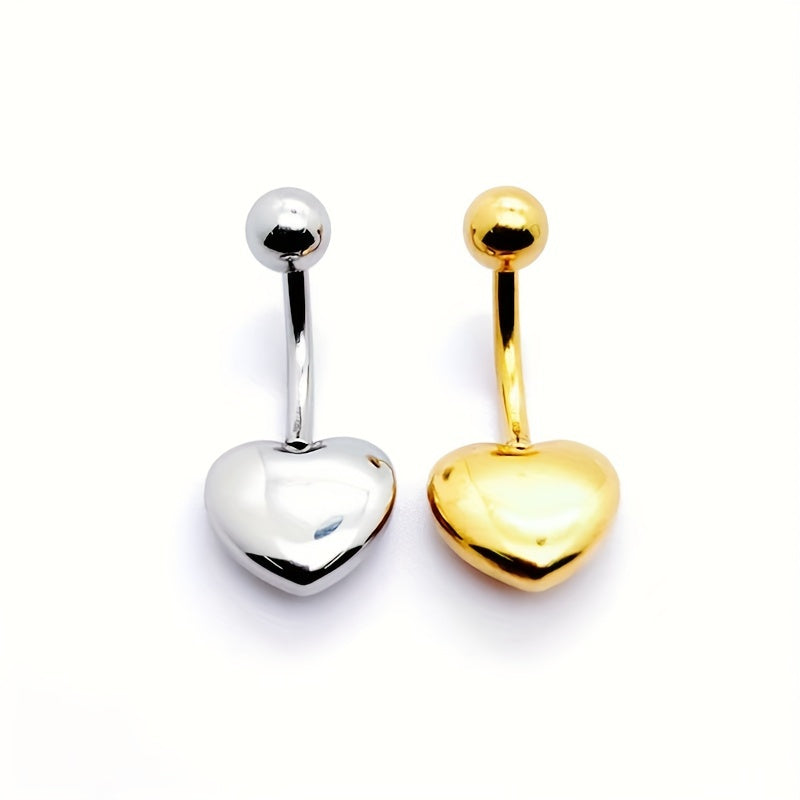 modern style cool style heart shape stainless steel plating none gold plated belly ring By Trendy Jewels