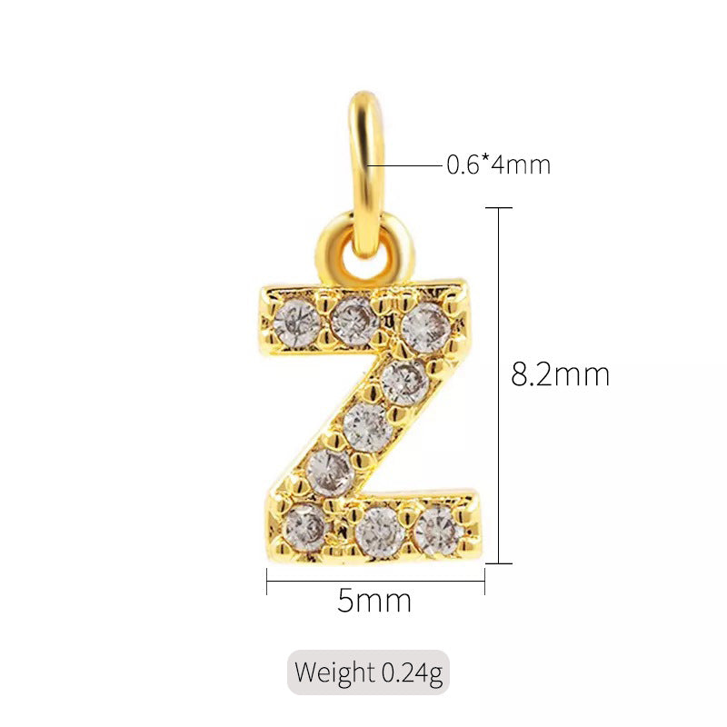 1 Piece Copper Zircon 14K Gold Plated Inlay Polished Pendant By Trendy Jewels