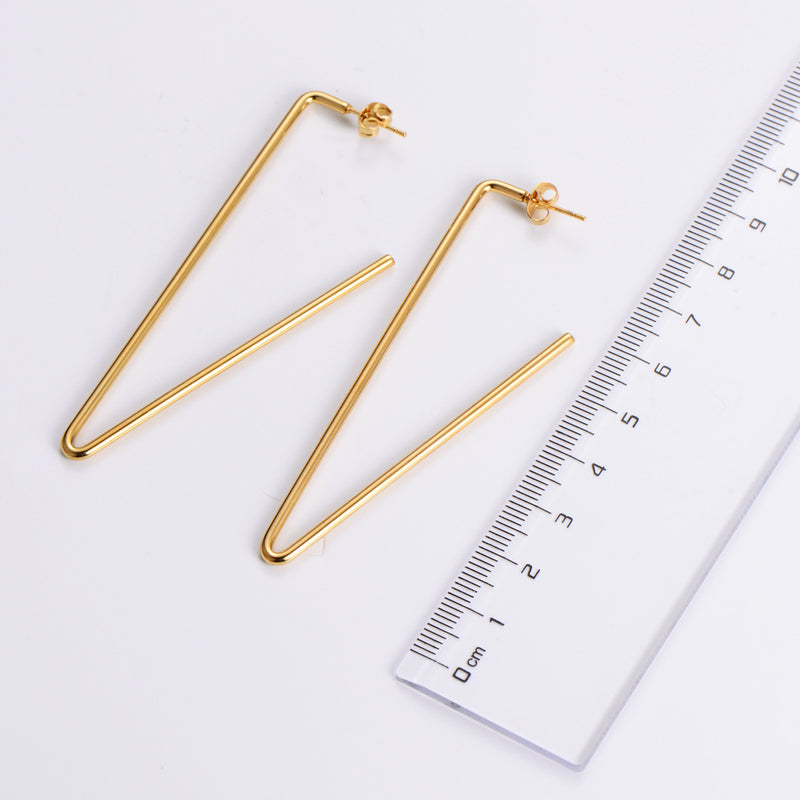 stainless steel korean women's earrings geometric fashion jewelry By Trendy Jewels