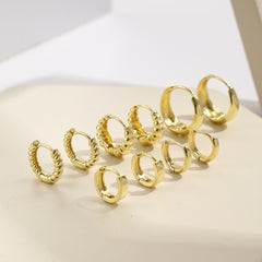 1 set ig style simple style circle solid color ccb earrings By Trendy Jewels