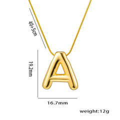 Titanium Steel Vintage Style Letter Plating Pendant Necklace By Trendy Jewels