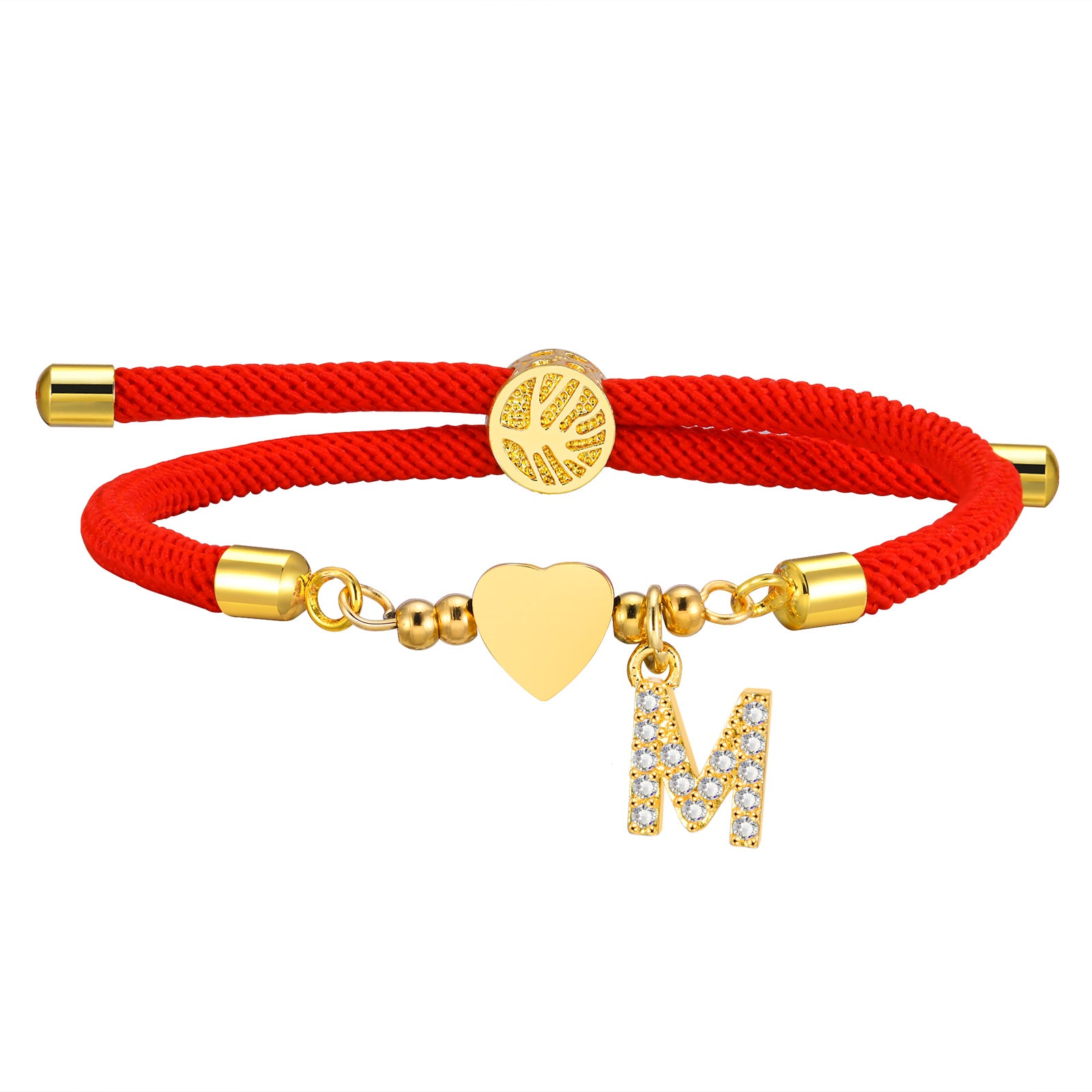 ig style letter rope copper zircon 18k gold plated women's drawstring bracelets By Trendy Jewels