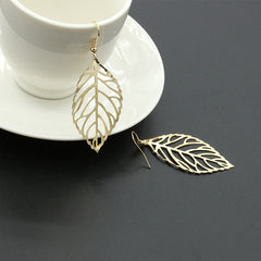 fashion leaf plating alloy no inlaid earrings By Trendy Jewels