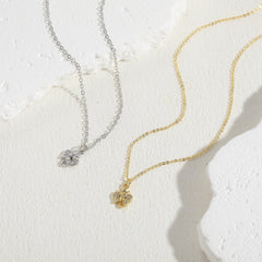 classic style streetwear geometric bear elephant copper 14k gold plated zircon pendant necklace in bulk By Trendy Jewels