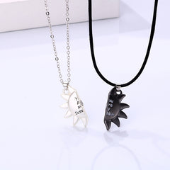 casual simple style sun alloy plating valentine's day couple pendant necklace By Trendy Jewels