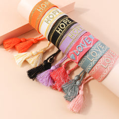 fashion letter rope knitting women's bracelets 1 piece By Trendy Jewels