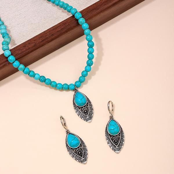 Classical Color Block Synthetic Resin Alloy Beaded Women's Jewelry Set By Trendy Jewels