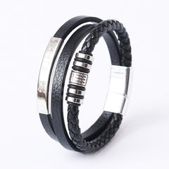 original design solid color pu leather men's bracelets By Trendy Jewels