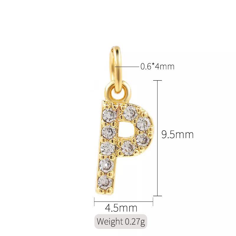 1 Piece Copper Zircon 14K Gold Plated Inlay Polished Pendant By Trendy Jewels