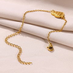 304 Stainless Steel 18K Gold Plated Simple Style Classic Style Plating Three-dimensional Heart Shape Necklace By Trendy Jewels
