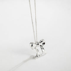 Copper Gold Plated Simple Style Classic Style Bow Knot Plating Pendant Necklace By Trendy Jewels