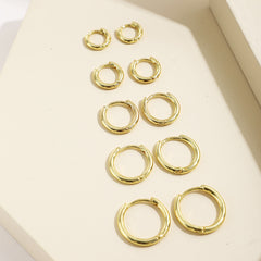 1 set ig style simple style circle solid color ccb earrings By Trendy Jewels