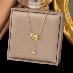 vintage style butterfly titanium steel plating 18k gold plated pendant necklace By Trendy Jewels