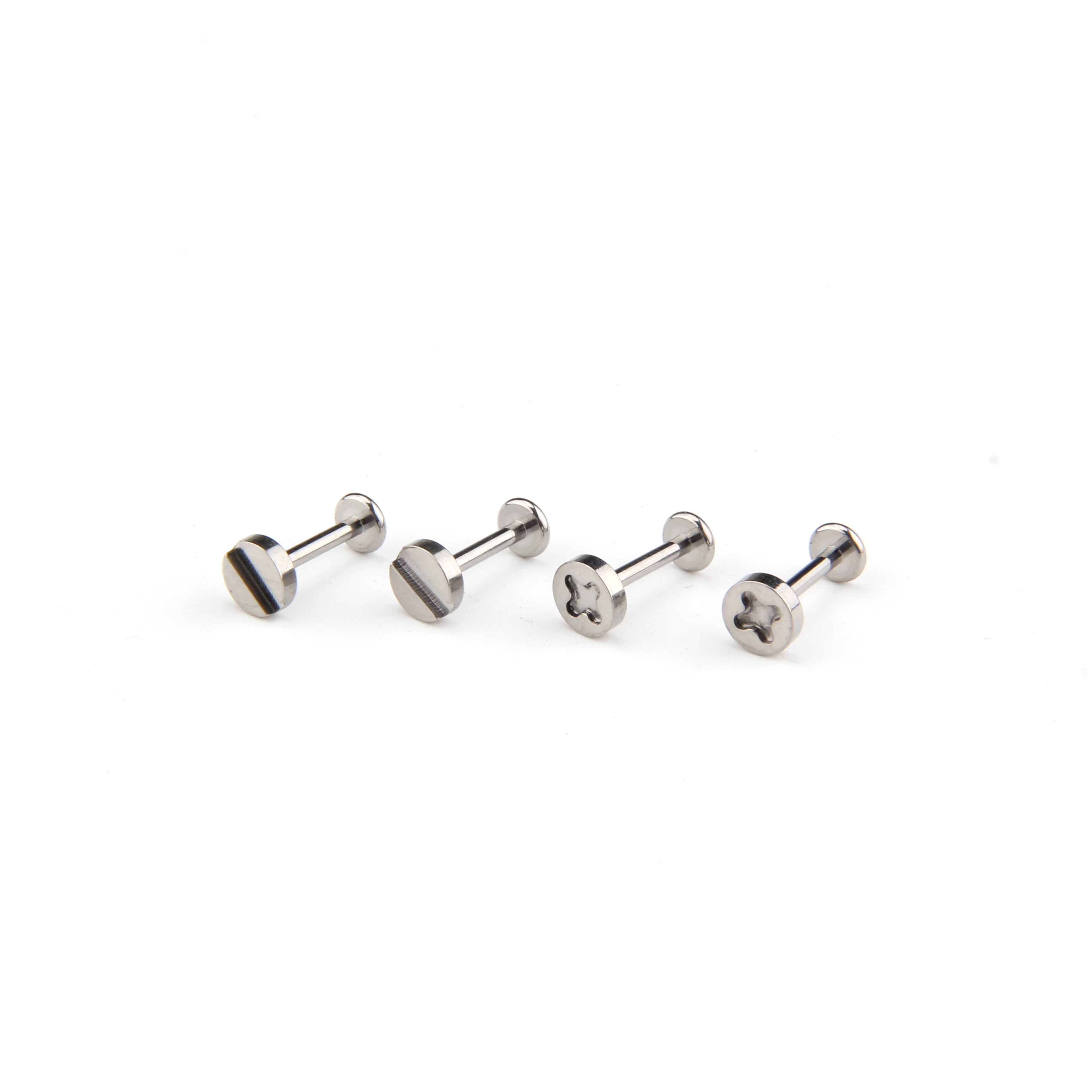 simple style solid color pure titanium lip stud in bulk By Trendy Jewels