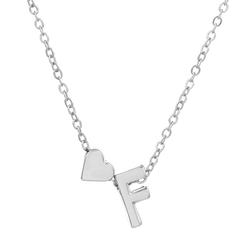 fashion love 26 english alphabet simple alloy necklace nhdp148728 By Trendy Jewels