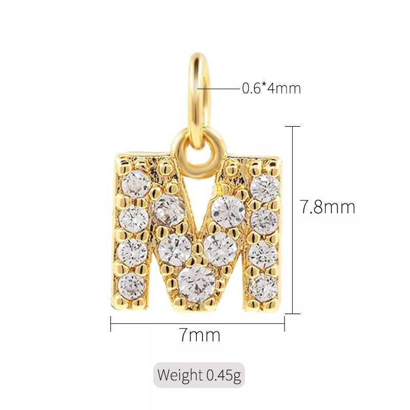 1 Piece Copper Zircon 14K Gold Plated Inlay Polished Pendant By Trendy Jewels