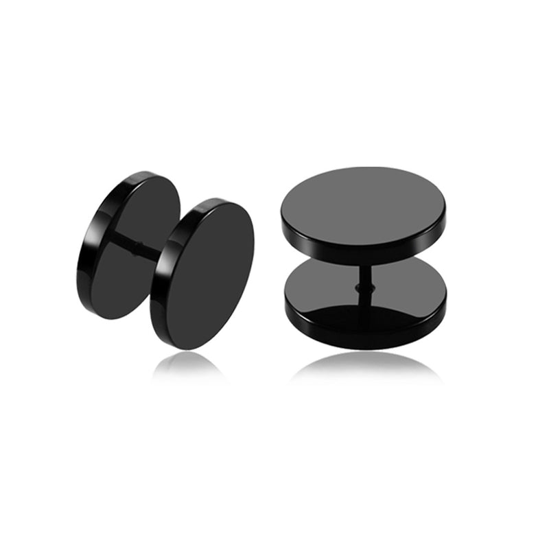 1 piece simple style solid color plating stainless steel ear studs By Trendy Jewels