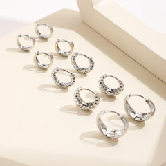 1 set ig style simple style circle solid color ccb earrings By Trendy Jewels