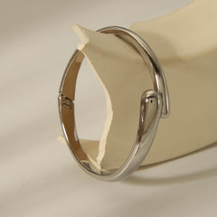 304 Stainless Steel 18K Gold Plated Vintage Style Simple Style Solid Color Rings Bracelets By Trendy Jewels