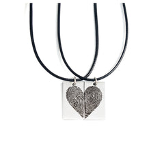 basic classic style heart shape stainless steel couple pendant necklace By Trendy Jewels