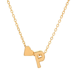 fashion love 26 english alphabet simple alloy necklace nhdp148728 By Trendy Jewels