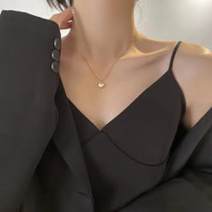 sweet heart shape titanium steel inlay women's bracelets ear studs necklace By Trendy Jewels