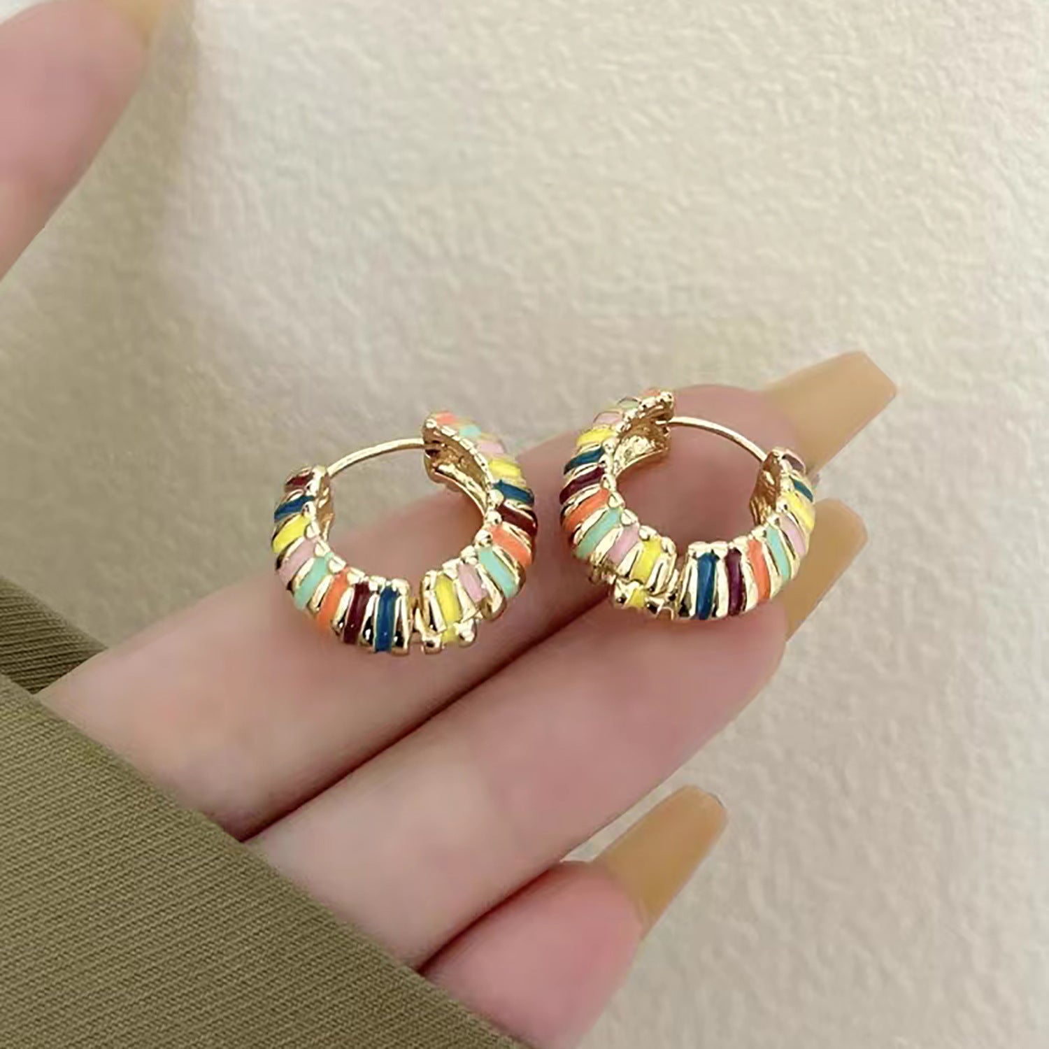 1 Pair Cute Vintage Style Round Plating Copper 18K Gold Plated Ear Studs By Trendy Jewels