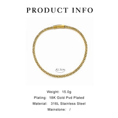 Stainless Steel 18K Gold Plated Simple Style Classic Style Color Block Plating Hollow Out Necklace By Trendy Jewels