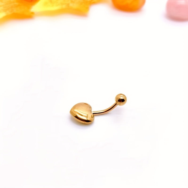 modern style cool style heart shape stainless steel plating none gold plated belly ring By Trendy Jewels