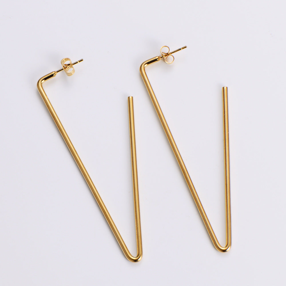 stainless steel korean women's earrings geometric fashion jewelry By Trendy Jewels