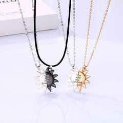 casual simple style sun alloy plating valentine's day couple pendant necklace By Trendy Jewels