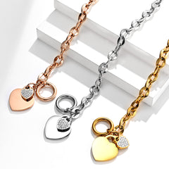 retro heart shape titanium steel bracelets By Trendy Jewels