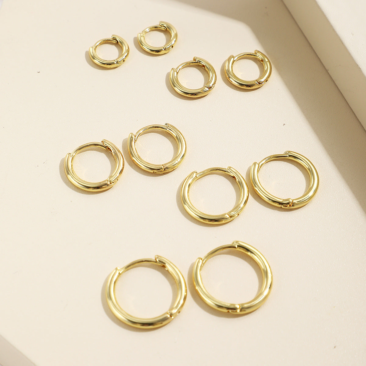 1 set ig style simple style circle solid color ccb earrings By Trendy Jewels