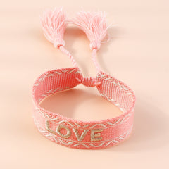 fashion letter rope knitting women's bracelets 1 piece By Trendy Jewels