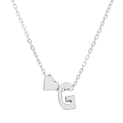 fashion love 26 english alphabet simple alloy necklace nhdp148728 By Trendy Jewels