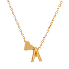 fashion love 26 english alphabet simple alloy necklace nhdp148728 By Trendy Jewels