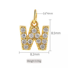 1 Piece Copper Zircon 14K Gold Plated Inlay Polished Pendant By Trendy Jewels