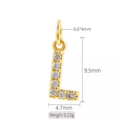 1 Piece Copper Zircon 14K Gold Plated Inlay Polished Pendant By Trendy Jewels